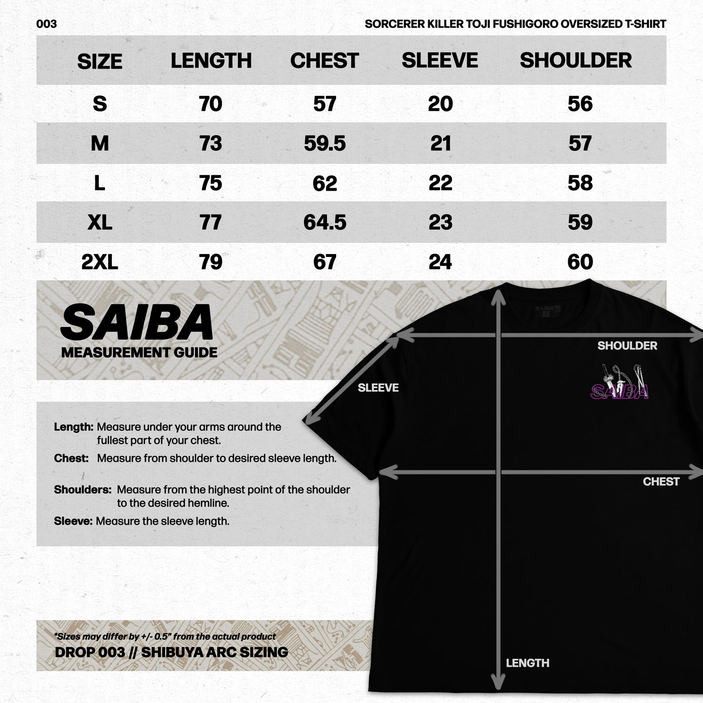 Sorcerer Killer Toji Zenin Oversized T-Shirt V2.