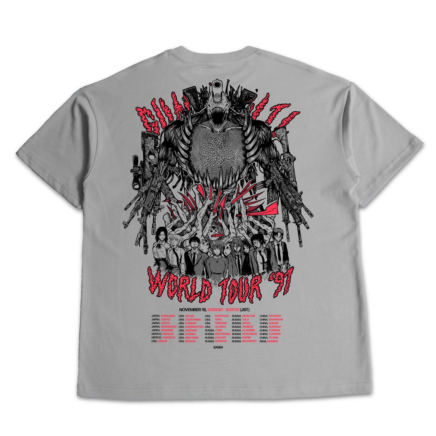 (Pre-Order) Gun Devil World Tour V2. Oversized T-Shirt