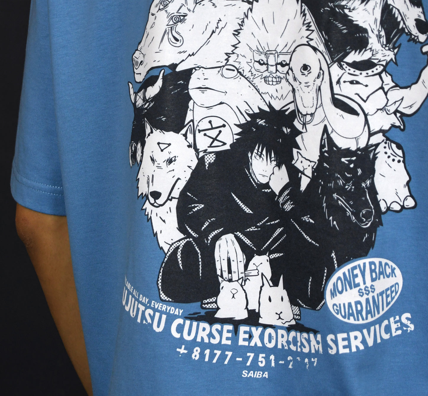 Jujutsu Exorcism Services Megumi Fushiguro Oversized T-Shirt