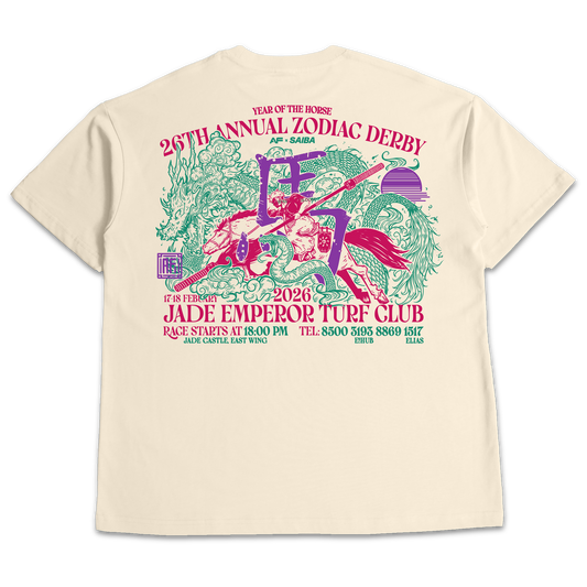 (New Sizing!) Jade Emperors 26th Annual Zodiac Derby Anytime Fitness Collab Oversized T-shirt