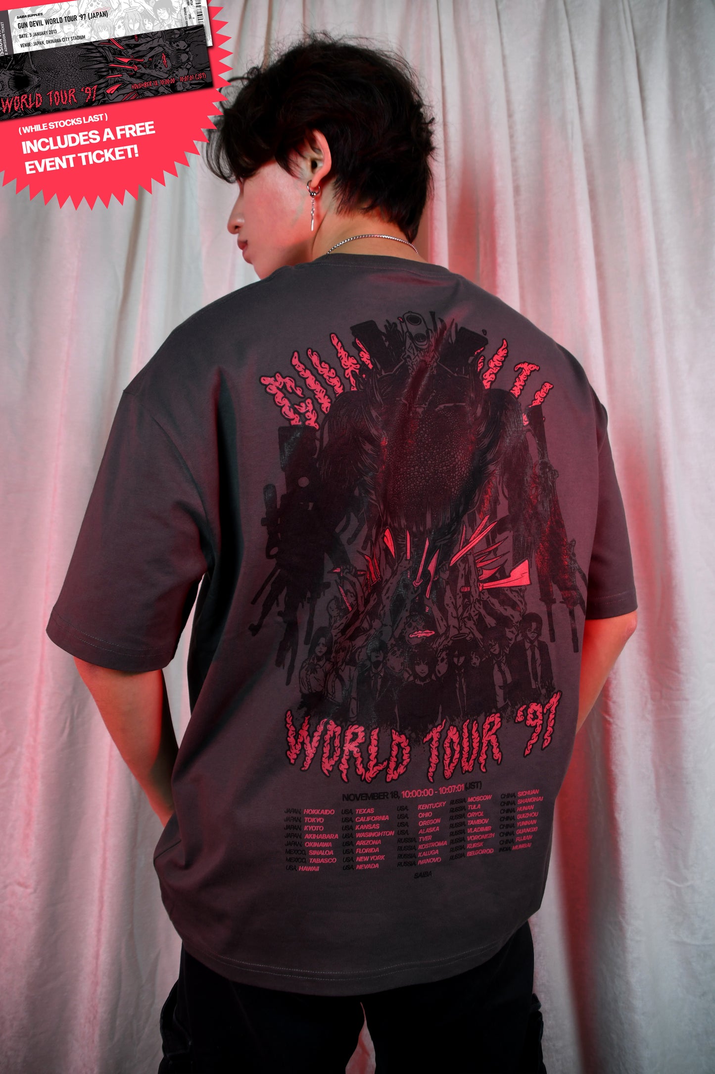 Gun Devil World Tour 97 Regular T-Shirt