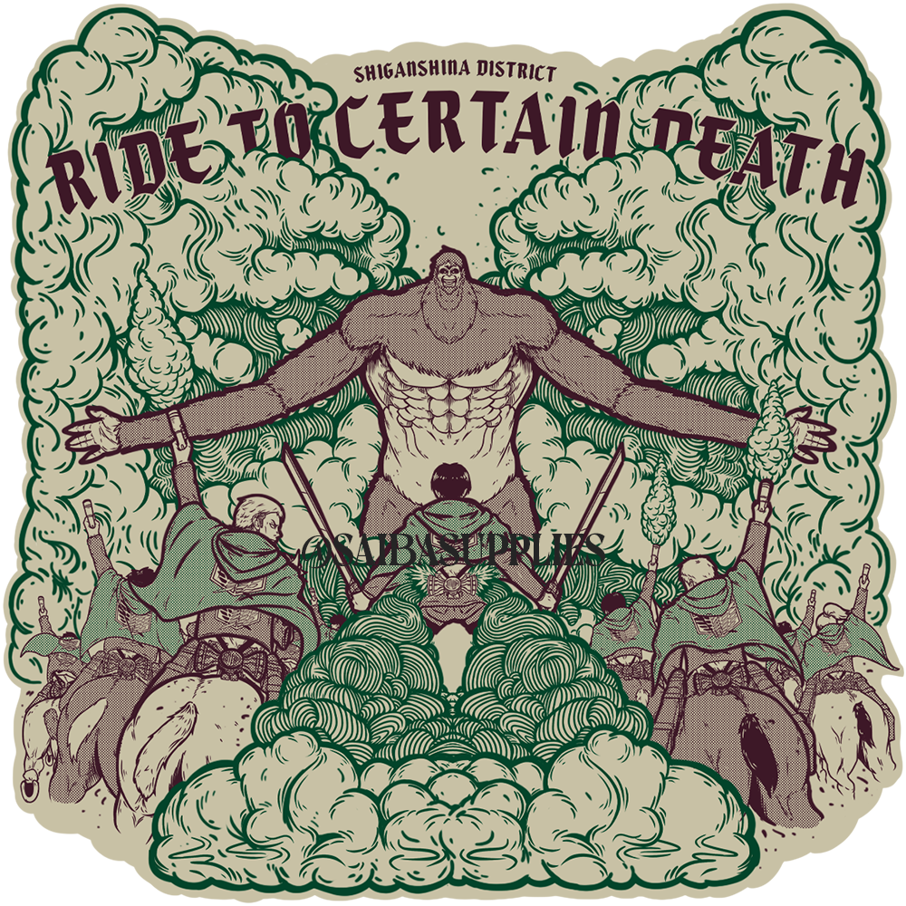 Ride To Certain Death Large Waterproof Sticker