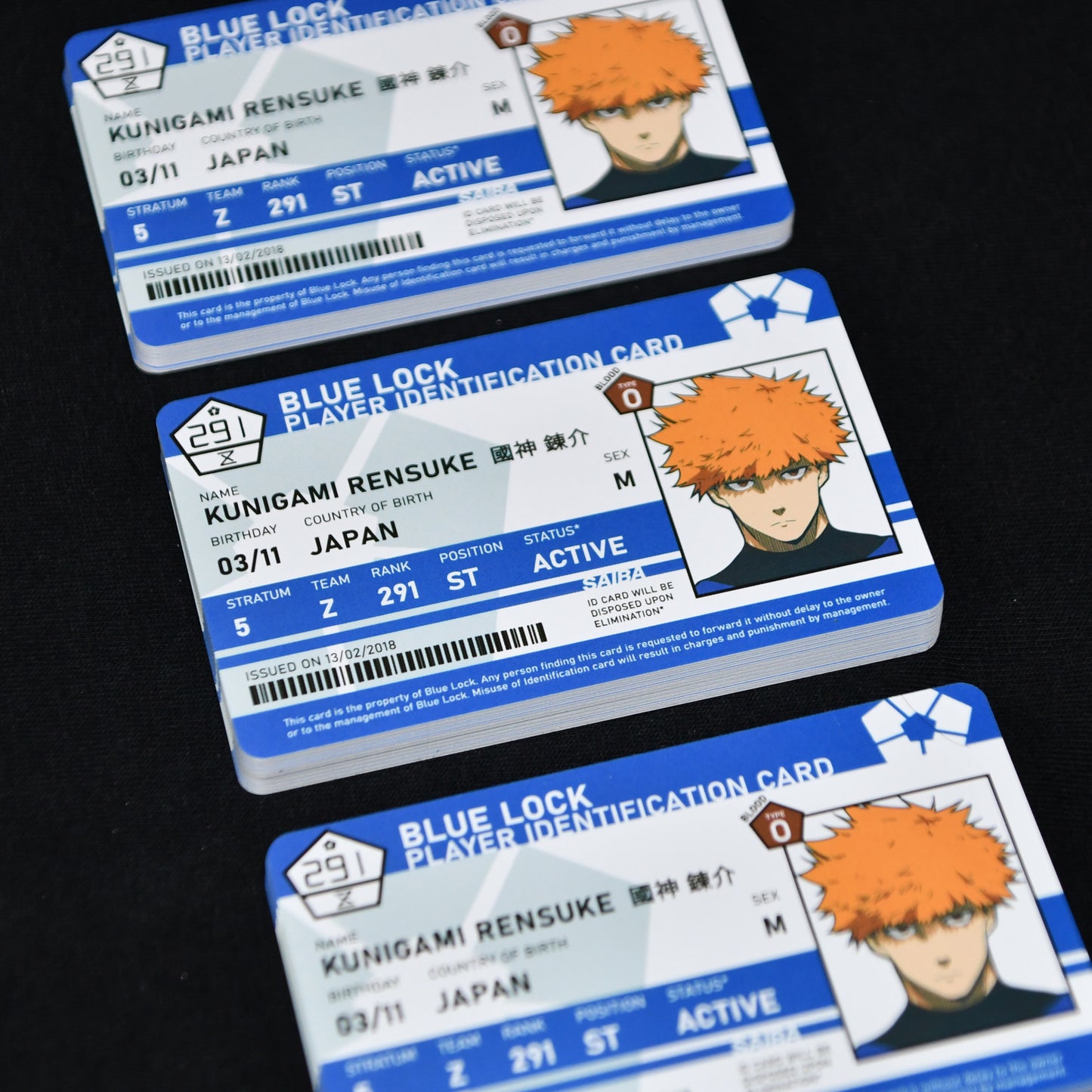 Blue Lock Identification Cards